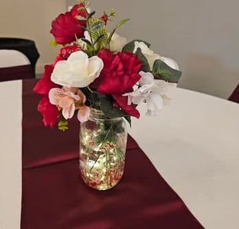 Burgundy runner, fresh stems